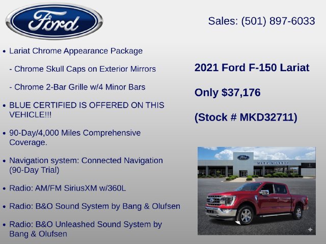 Certified 2021 Ford F150 Lariat w/ Equipment Group 502A High AWD/4WD image 24