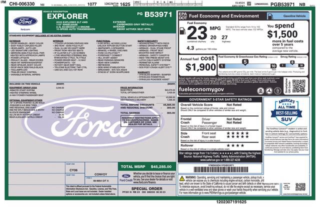 Certified 2023 Ford Explorer XLT w/ Equipment Group 202A AWD/4WD image 6
