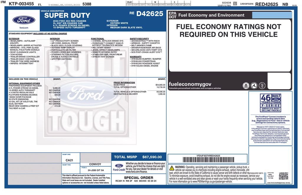 Certified 2024 Ford F550 2WD Regular Cab Super Duty image 9