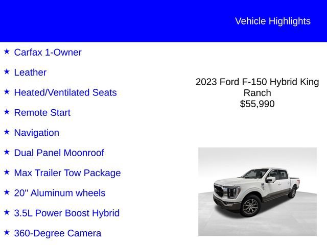 Certified 2023 Ford F150 King Ranch w/ Equipment Group 601A High AWD/4WD image 3
