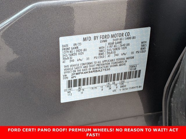 Certified 2024 Ford Edge Titanium w/ Equipment Group 301A AWD/4WD image 30