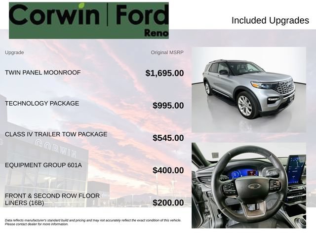 Certified 2023 Ford Explorer Platinum w/ Technology Package AWD/4WD image 3