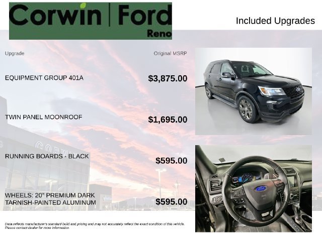 Certified 2018 Ford Explorer Sport w/ Equipment Group 401A AWD/4WD image 3