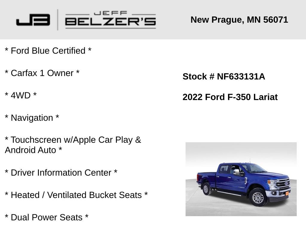 Certified 2022 Ford F350 Lariat w/ Lariat Ultimate Package image 2