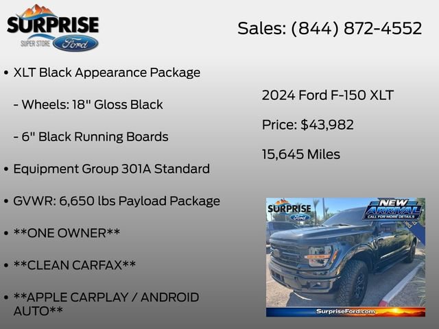 Certified 2024 Ford F150 XLT w/ XLT Black Appearance Package AWD/4WD image 13