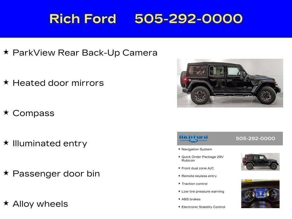 Used 2023 Jeep Wrangler Unlimited Rubicon 4xe AWD/4WD image 64
