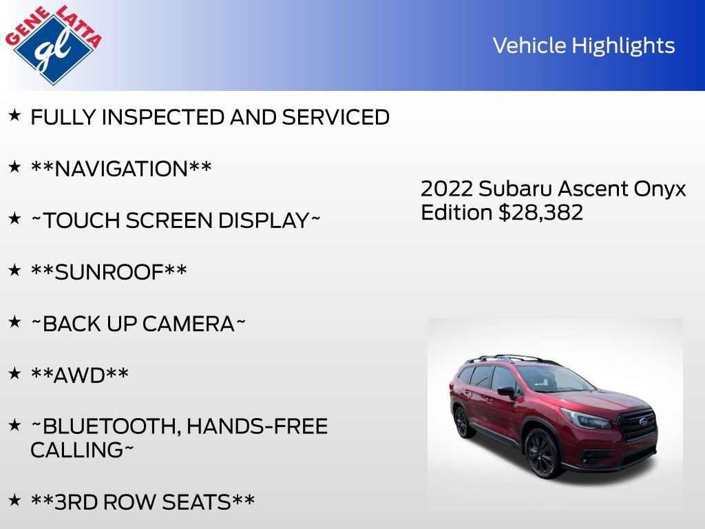Used 2022 Subaru Ascent Onyx Edition AWD/4WD image 36