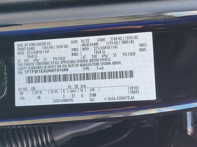 Certified 2022 Ford F150 XLT w/ Equipment Group 302A High image 16