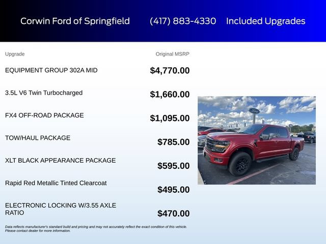 Certified 2024 Ford F150 XLT w/ Equipment Group 302A MID AWD/4WD image 6