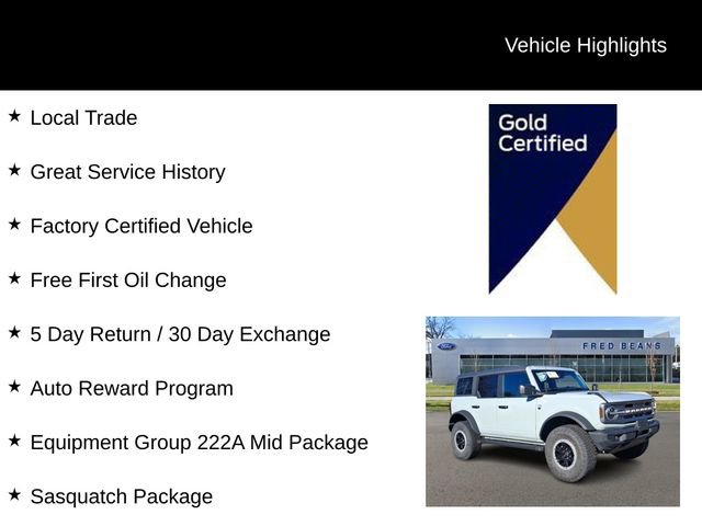 Certified 2022 Ford Bronco Big Bend w/ Sasquatch Package image 4