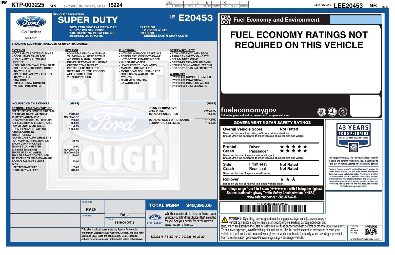 Certified 2020 Ford F250 XL w/ STX Appearance Package image 3