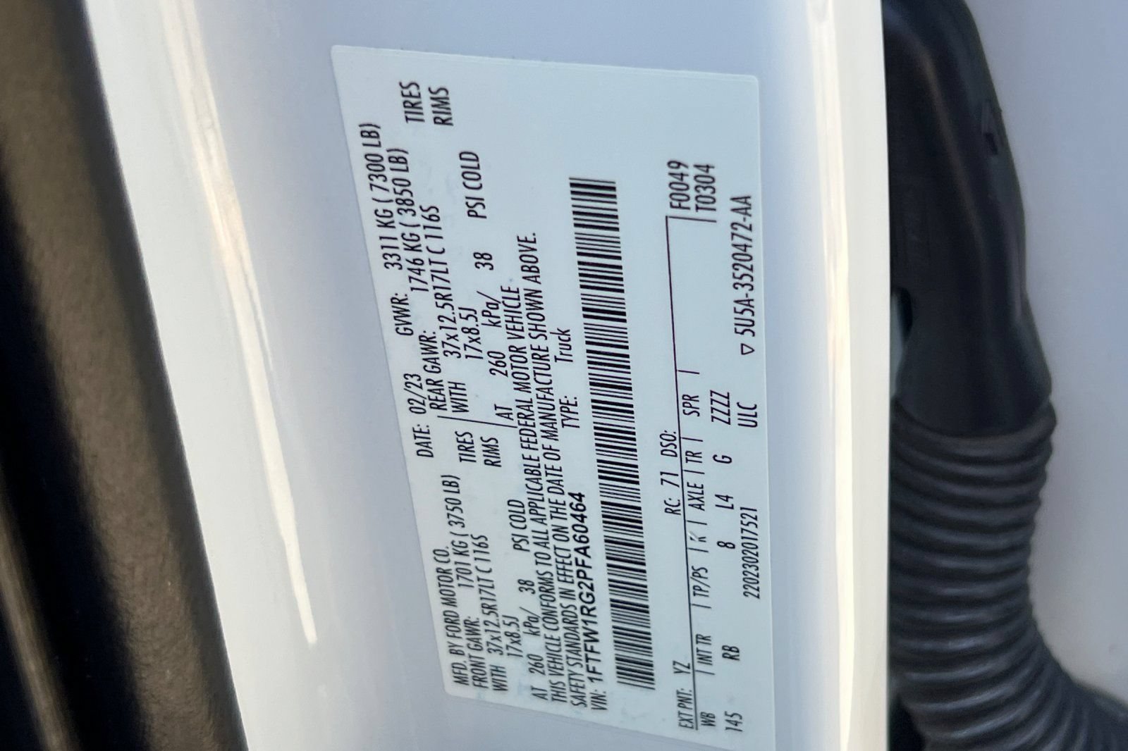 Certified 2023 Ford F150 Raptor w/ Raptor 37 Performance Package AWD/4WD image 28
