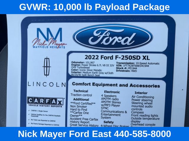 Certified 2022 Ford F250 XL w/ Power Equipment Group AWD/4WD image 33