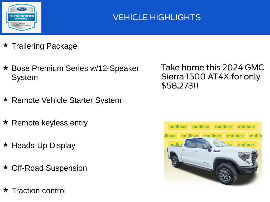 Used 2024 GMC Sierra 1500 AT4X AWD/4WD image 18