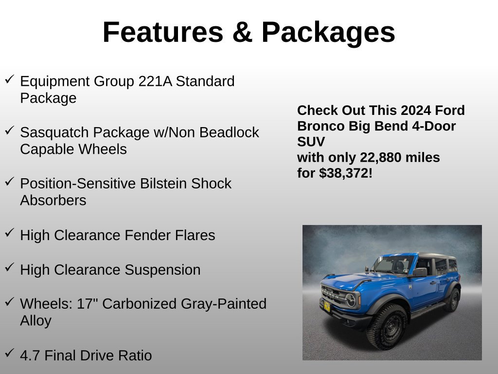 Certified 2024 Ford Bronco Big Bend AWD/4WD image 4