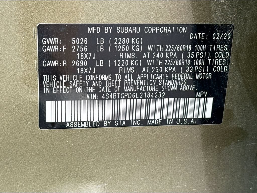 Used 2020 Subaru Outback Touring XT AWD/4WD image 36