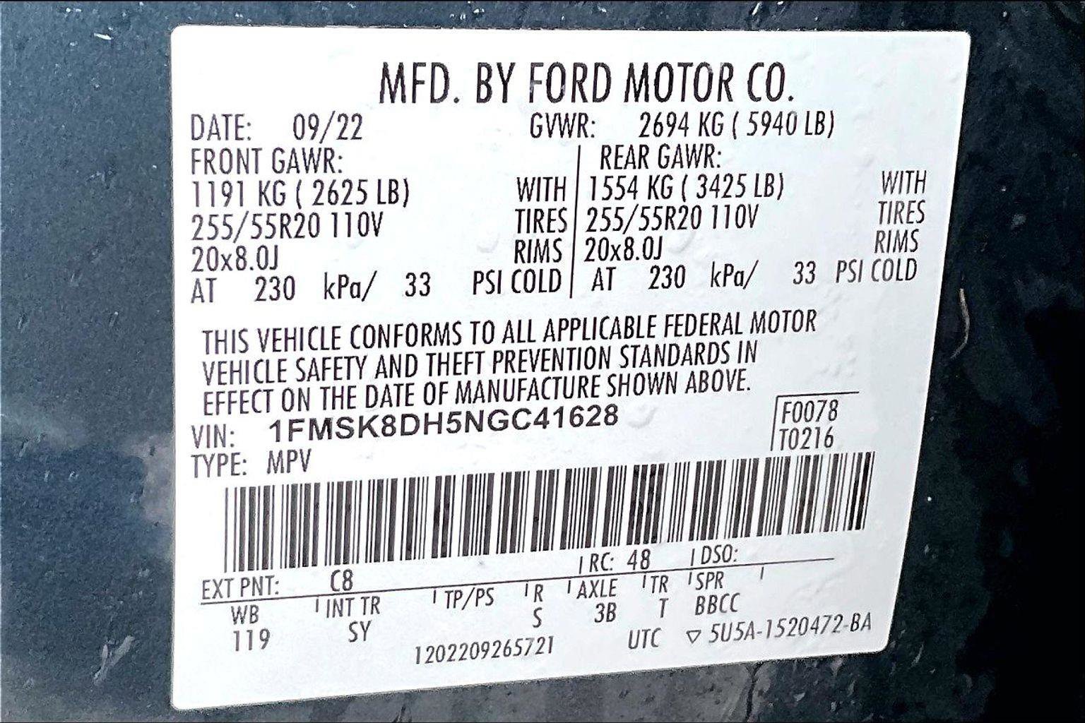 Certified 2022 Ford Explorer XLT w/ Equipment Group 202A image 15