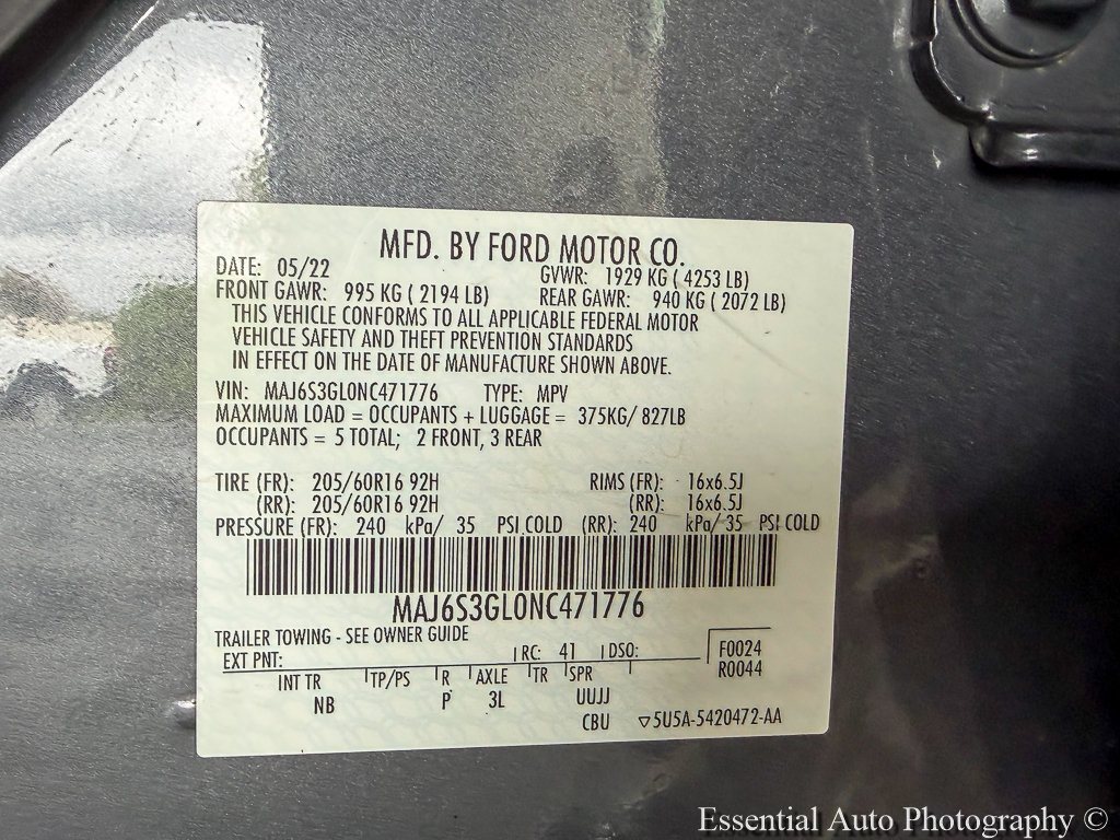Certified 2022 Ford EcoSport SE AWD/4WD image 24