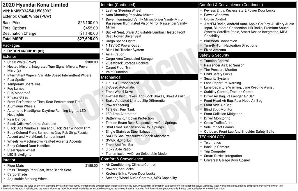 Used 2020 Hyundai Kona Limited image 32