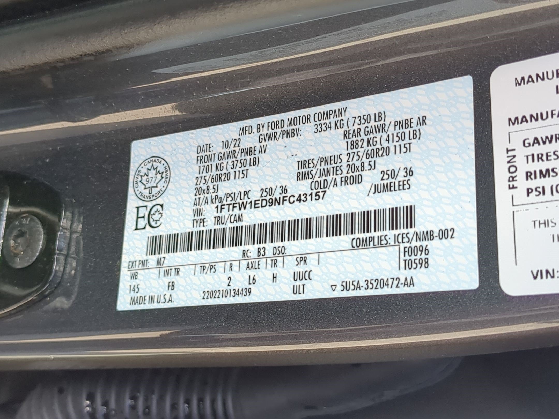 Certified 2022 Ford F150 XLT w/ Equipment Group 302A High AWD/4WD image 35