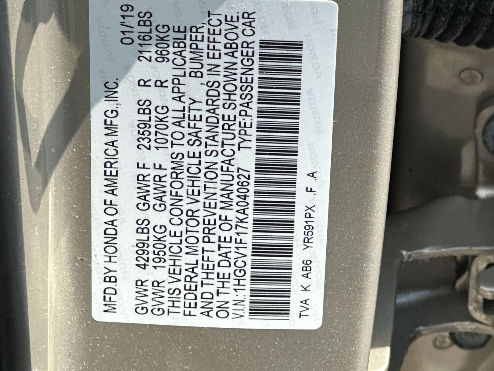 Used 2019 Honda Accord LX image 29