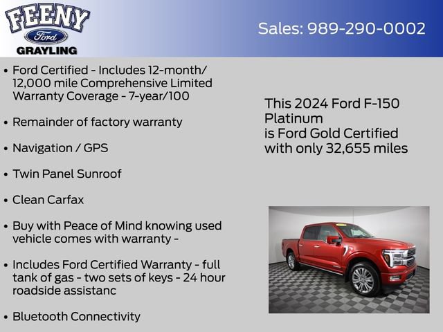 Certified 2024 Ford F150 Platinum w/ Equipment Group 703A Plus AWD/4WD image 5