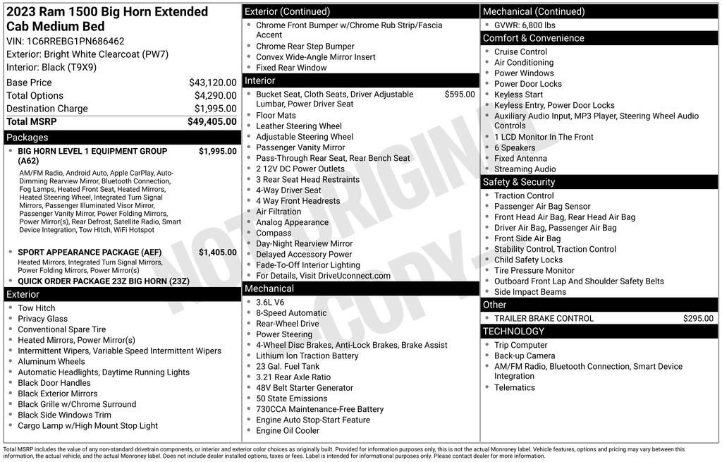 Used 2023 RAM 1500 Big Horn image 10