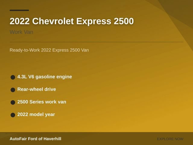 Used 2022 Chevrolet Express 2500 w/ Driver Convenience Package RWD image 5