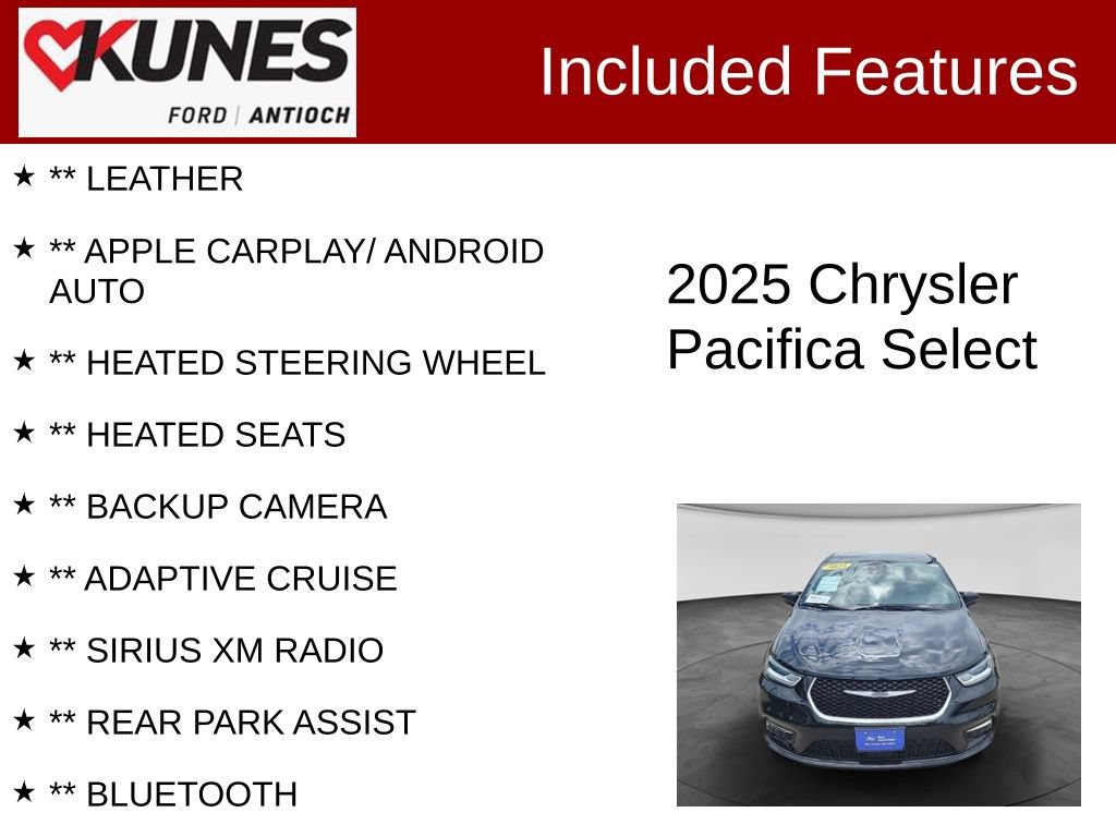 Used 2025 Chrysler Pacifica Select FWD image 3