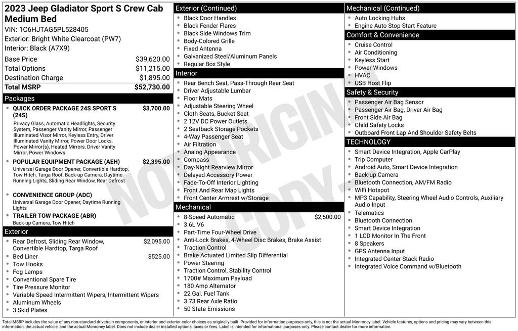 Used 2023 Jeep Gladiator Sport AWD/4WD image 35