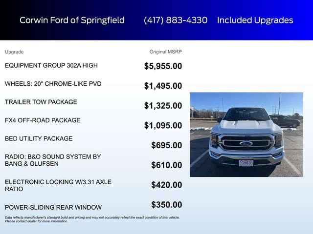 Certified 2023 Ford F150 XLT w/ Equipment Group 302A High image 6