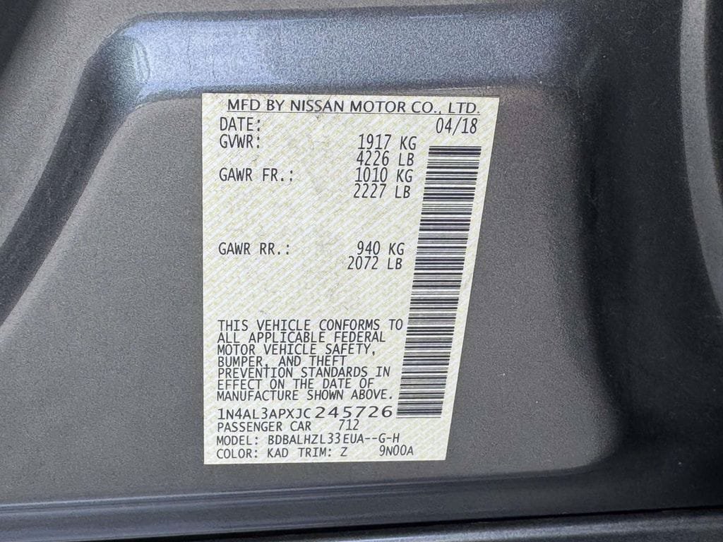 Used 2018 Nissan Altima 2.5 SR w/ SR Special Edition FWD image 28