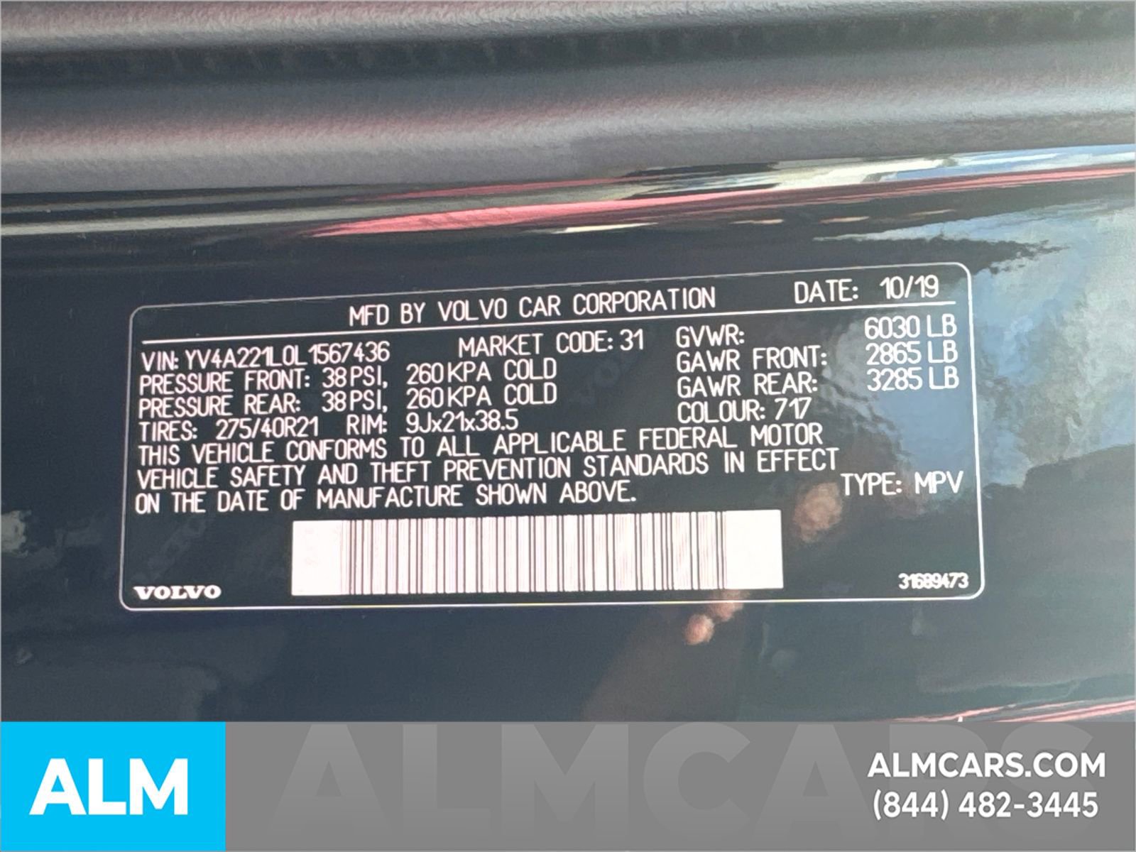 Used 2020 Volvo XC90 T6 Inscription w/ Protection Package Premier image 37