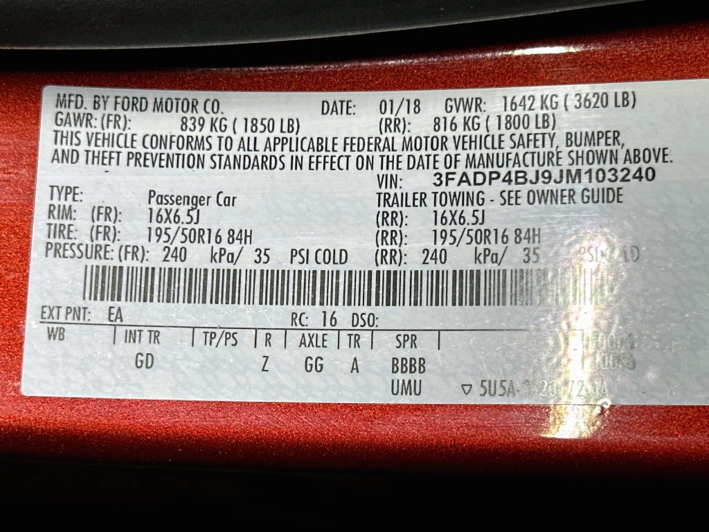 Certified 2018 Ford Fiesta SE w/ Equipment Group 201A FWD image 24