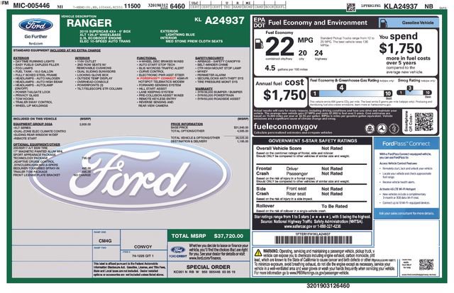 Certified 2019 Ford Ranger XLT w/ Equipment Group 302A Luxury AWD/4WD image 5
