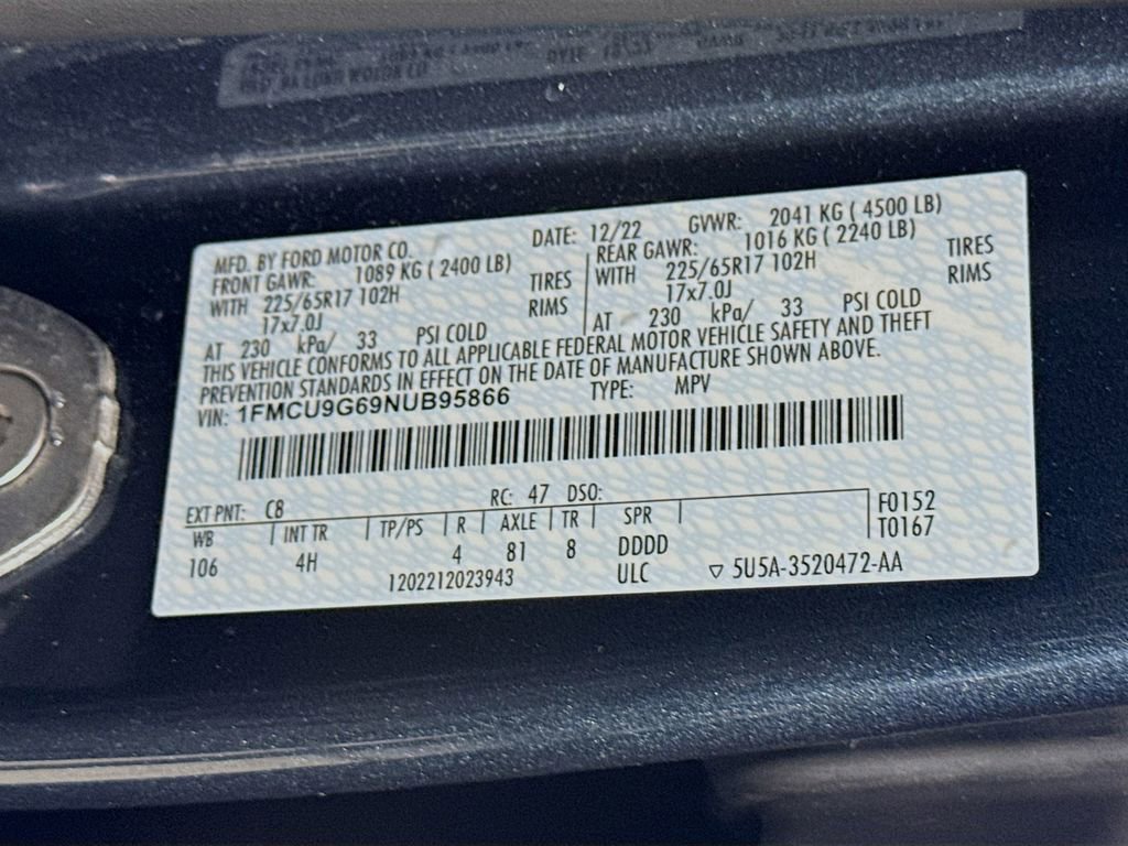 Certified 2022 Ford Escape SE w/ Cold Weather Package image 32