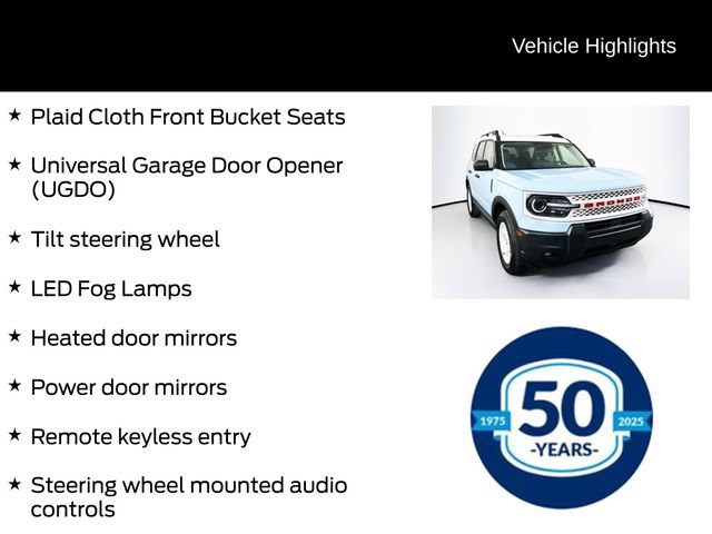 Certified 2025 Ford Bronco Sport Heritage w/ Convenience Package AWD/4WD image 16