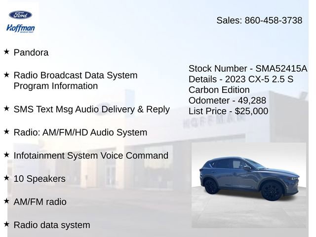 Used 2023 MAZDA CX-5 Carbon Edition AWD/4WD image 5