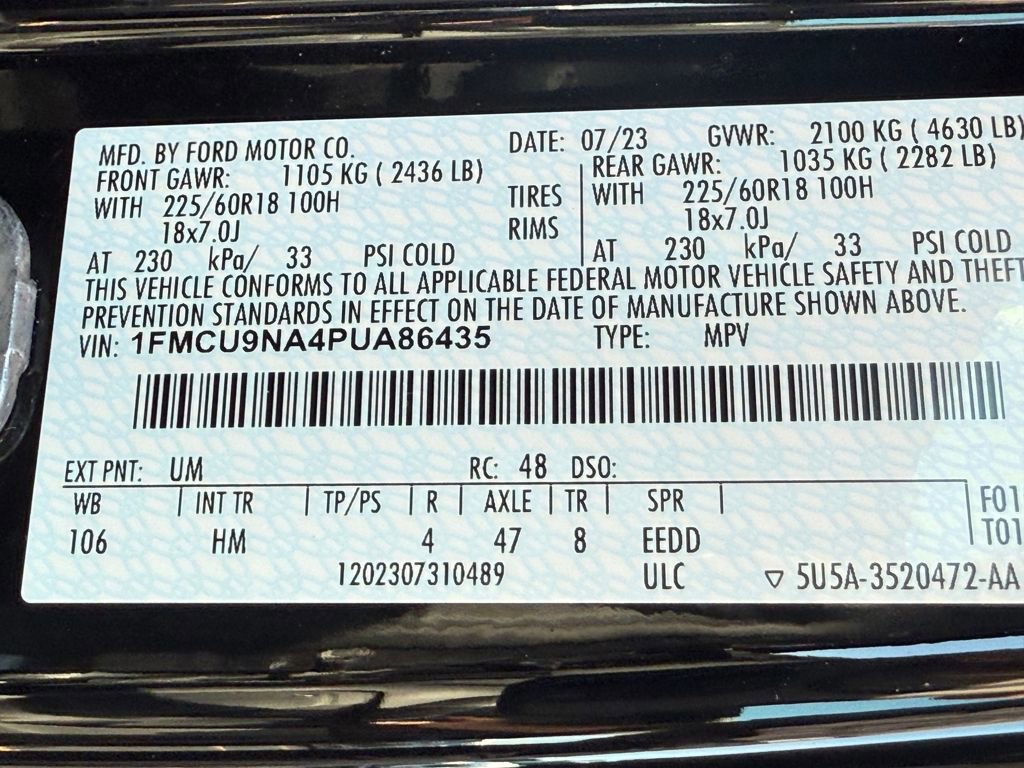 Certified 2023 Ford Escape ST-Line Select w/ Tech Pack #2 image 25