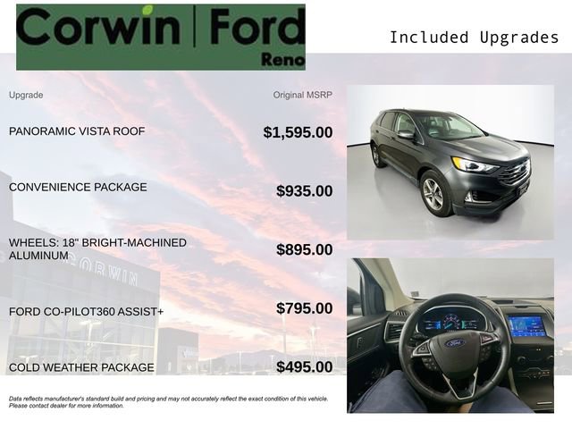 Certified 2020 Ford Edge SEL w/ Convenience Package AWD/4WD image 3
