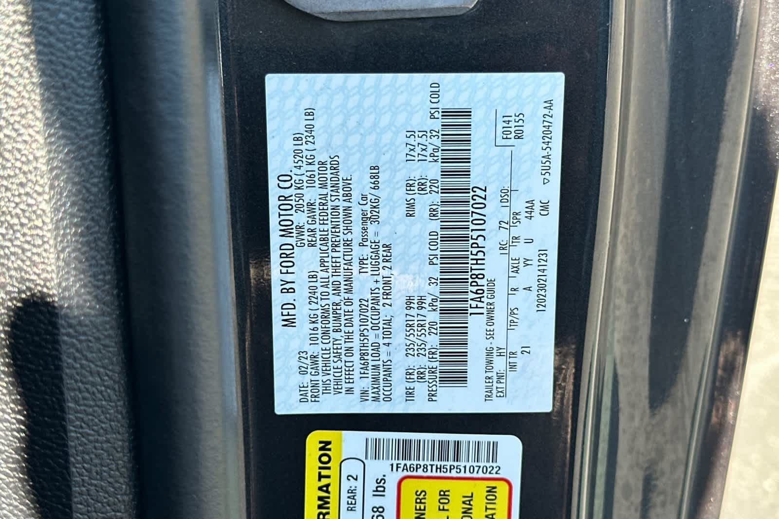 Certified 2023 Ford Mustang Coupe RWD image 27