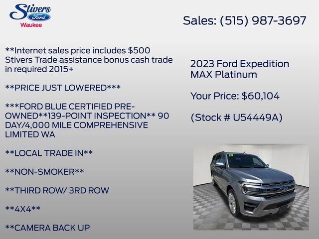 Certified 2023 Ford Expedition Max Platinum AWD/4WD image 16
