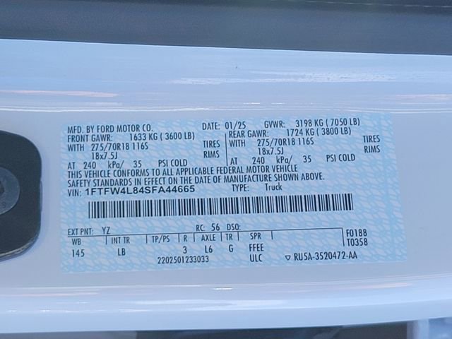 Certified 2025 Ford F150 Tremor w/ Bed Utility Package AWD/4WD image 15