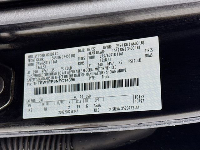 Certified 2022 Ford F150 XLT w/ Equipment Group 302A High image 30