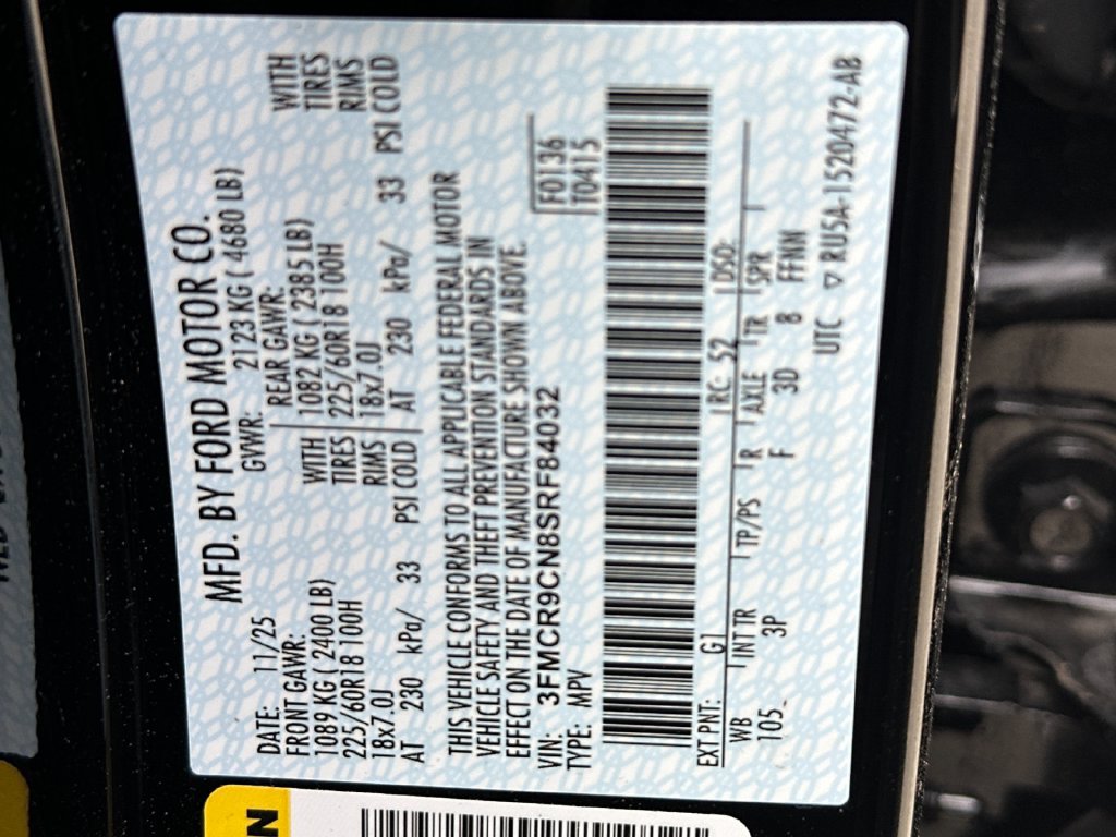 Certified 2025 Ford Bronco Sport Outer Banks w/ Outer Banks Tech Package+ AWD/4WD image 30