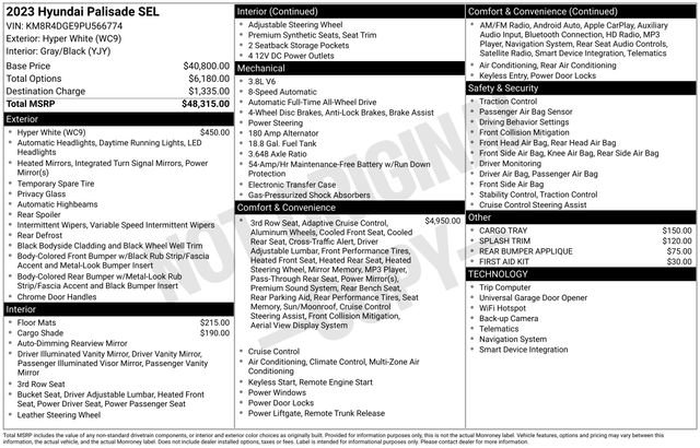 Used 2023 Hyundai Palisade SEL image 37