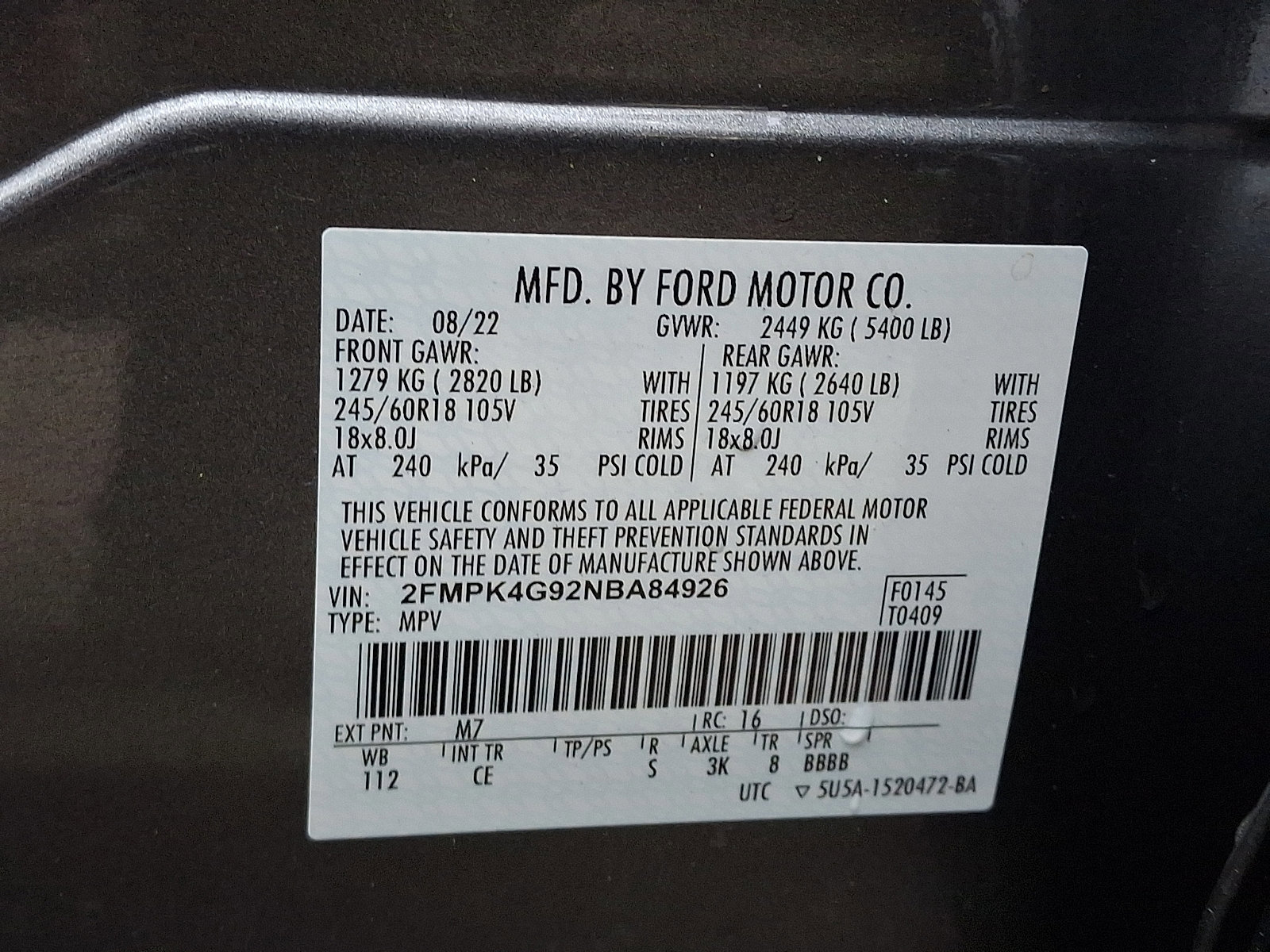 Certified 2022 Ford Edge SE image 27