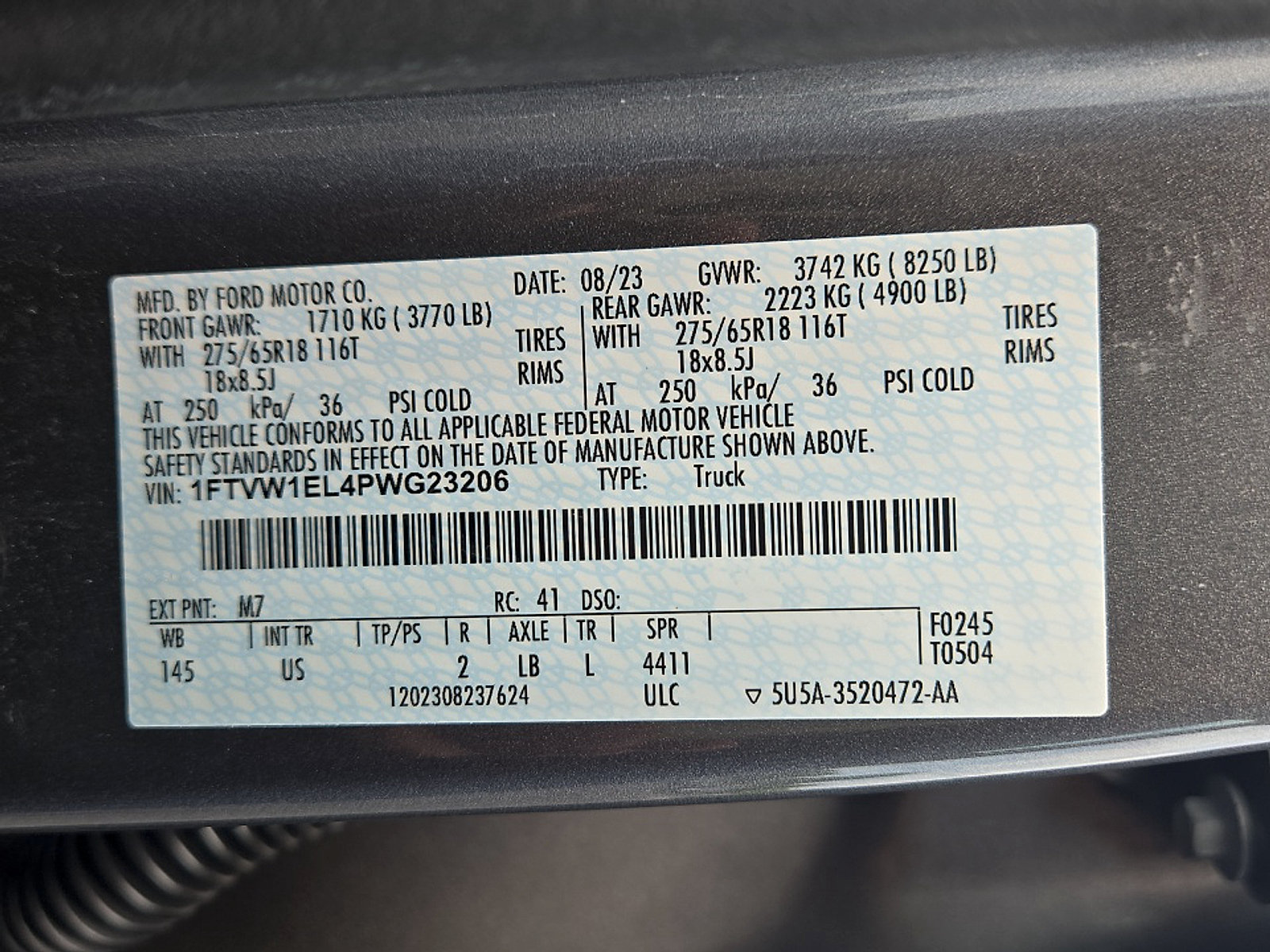Certified 2023 Ford F150 Lightning XLT AWD/4WD image 25