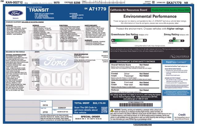 Certified 2025 Ford Transit 250 Low Roof w/ Exterior Upgrade Package RWD image 3