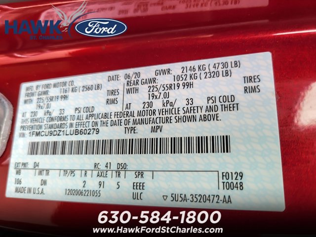 Certified 2020 Ford Escape Titanium AWD/4WD image 26